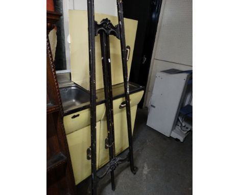 An Edwardian Ebonised Finish Folding Artists Easel