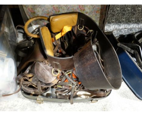 Tack/Harness, Five Leather Headcollars Of Different Sizes, Selection Of Horse Boots, Anti-Cast Roller