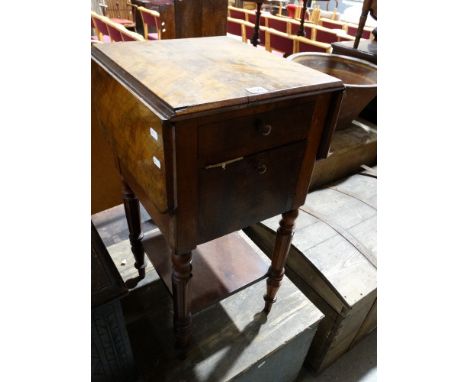 A 19th Century Mahogany Work Table With Base Shelf