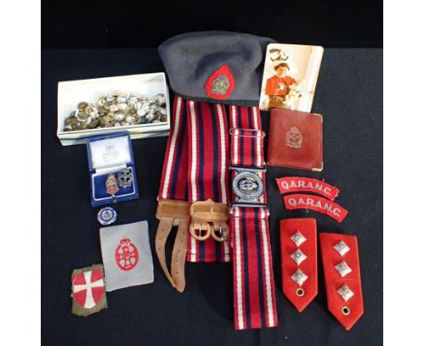 QUEEN ALEXANDRA'S ROYAL ARMY NURSING CORPS: a beret, belts, badges and other items