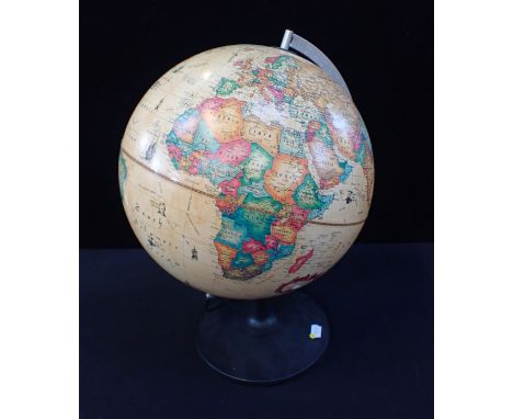 A 1980s SCAN-GLOBE ILLUMINATED TERRESTRIAL GLOBE C.1986 43cm high