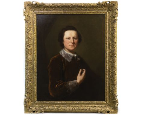 ATTRIBUTED TO ALLAN RAMSAY (SCOTTISH 1713 - 1784), PORTRAIT OF A YOUNG GENTLEMAN oil on canvas 76cm x 60cm Framed