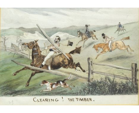 W R SCULTHORPE (BRITISH c 1870-1900), CLEARING! THE TIMBER watercolour on paper, signed and titled 18cm x 25cm Mounted, frame