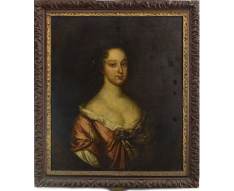 BRITISH SCHOOL, PORTRAIT OF A YOUNG LADY oil on canvas 75cm x 61cm Framed