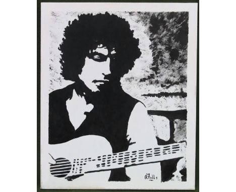 Unframed modern canvas depicting Bob Dylan, signed. Approx. 55 x 45cm

Reasonable used condition 