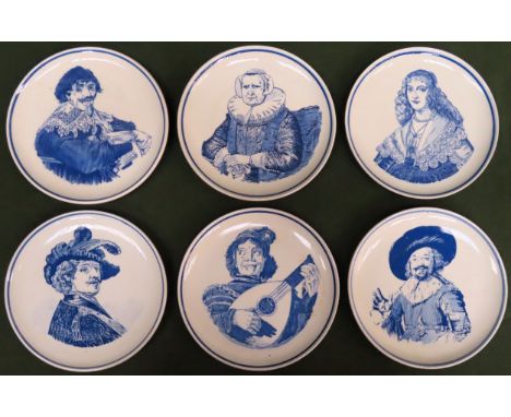 Set of 6 Delft Blauw blue and white ceramic plates. Approx. 17cms D

appear reasonable used condition 