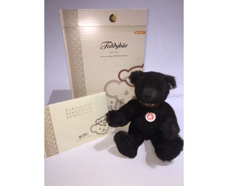 A Steiff Club Limited Edition bear - Teddy Bear, brown, 32cm with leather collar. 