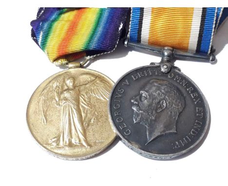 WWI pair R-18328 PTE E. GANDY K. R. RIF. C. 