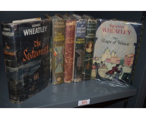 Literature. Dennis Wheatley. A selection; first editions in dust wrappers. Fair - VG. (6)