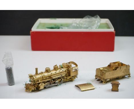 Boxed Precision Scale Co HO n3 gauge D&amp;RGW K-28 brass locomotive &amp; tender, made by Nakamura (Japan), unpainted, a few