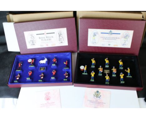 Two boxed ltd edn Britains metal figure sets to include 5391 The United States Army Band of Washington DC and 5191 The Royal 