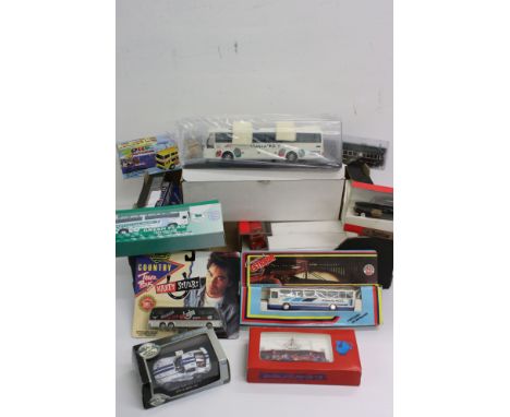 22 x Boxed and carded diecast models to include Feva, Mattel, Tomy, Buddy L Brute Greyhound Bus, Mercator S.S.  United States