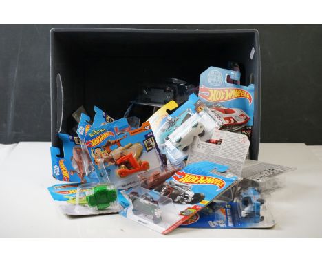 32 Carded Mattel Hot Wheels diecast models featuring many TV related 