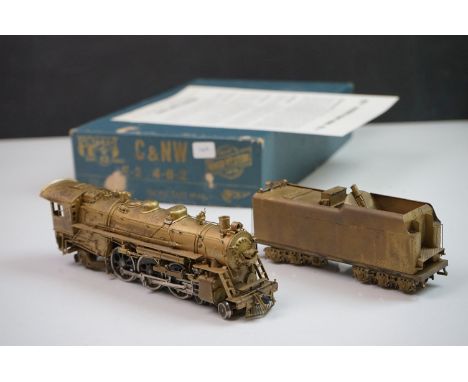 Boxed United Scale Models exclusive for Pacific Fast Mail HO gauge C&amp;NW E-2 4-6-2 Chicago &amp; North Western brass locom