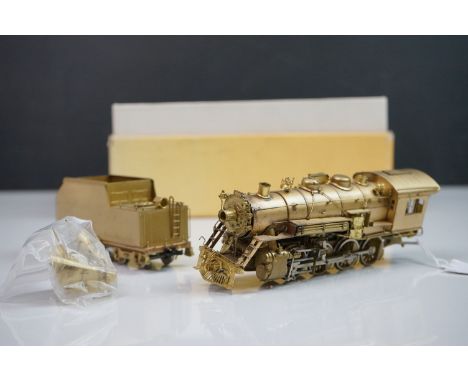 Boxed Sunset Models HO gauge Boston &amp; Maine K-8b 2-8-0 w/Worthington BL FWH brass locomotive &amp; tender made by Samhong