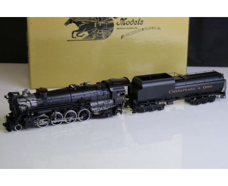 Boxed Iron Horse Models Precision Scale Co HO gauge Cheaspeake & Ohio K-2 2-8-2 locomotive & tender, PSC# 17968-1 factory pai