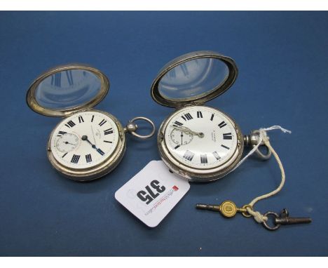 H. Stone Leeds; A Hallmarked Silver Cased Openface Pocketwatch, the signed dial with bold black Roman numerals and seconds su