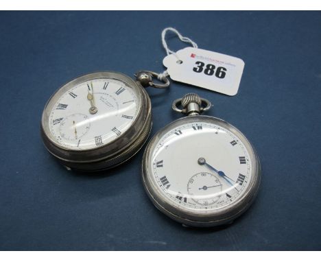 Benj Harral Barnsley Watchmaker to The Admiralty; A Hallmarked Silver Cased Openface Pocketwatch, the signed dial with black 