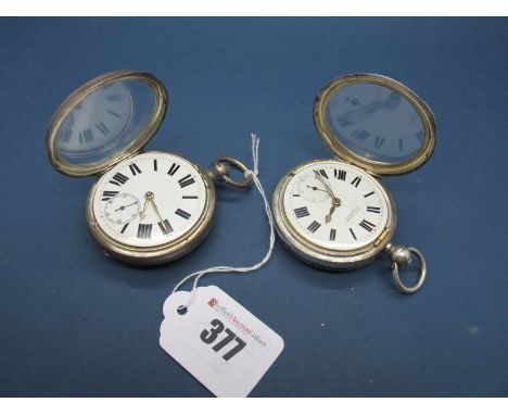 J.F. Sedman Scarborough; A Hallmarked Silver Cased Openface Pocketwatch, the signed dial with bold black Roman numerals and s