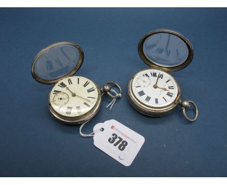 Benjn Gaunt & Sons Barnsley; A Hallmarked Silver Cased Openface Pocketwatch, the signed dial with bold black Roman numerals a