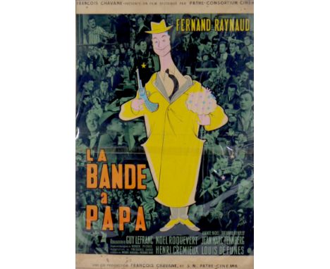 A vintage French film poster, 'La Bande a Papa', 1956, Affiches Gaillard, Paris, 57 by 39cm, mounted and in cellophane wrappi