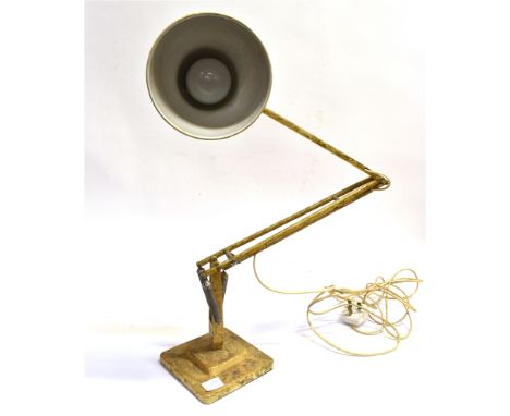 A HERBERT TERRY ANGLEPOISE LAMP  on stepped square base, marbled cream colour Condition Report : no major damage, but grubby 