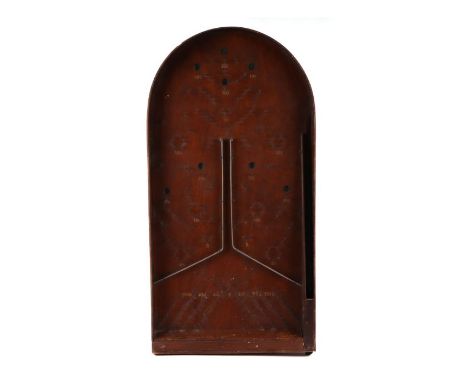 A vintage Bagatelle board, 77cms high.