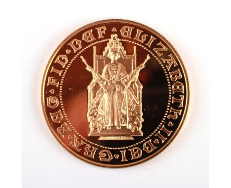 A 1989 Elizabeth II proof '500th Anniversary of the First Sovereign 1489-1989' 22ct gold quintuple sovereign, limited edition