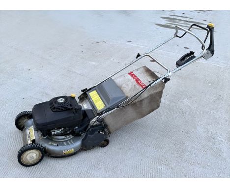 A Kawasaki Lawnflite Pro 448KJR rotary petrol lawn mower.