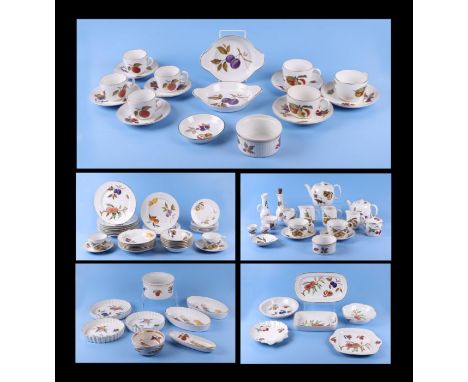 A large quantity of Royal Worcester Evesham dinner and tea service.Condition ReportGeneral wear, the service has been used an