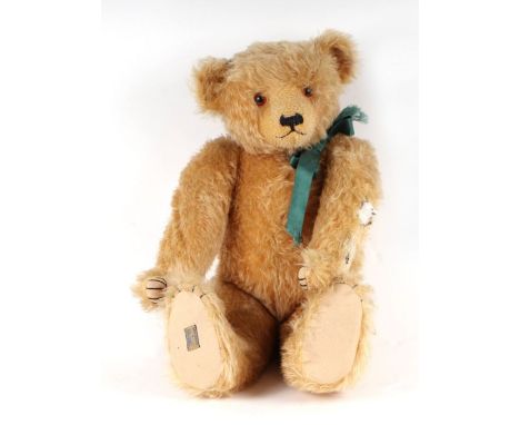 A vintage Alpha-Farnell plush teddy bear with growler, approx 60cms high.