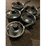 5x Domestic Pans with Lids