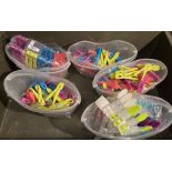 5x Packs of Multi Coloured Clothesline Pegs