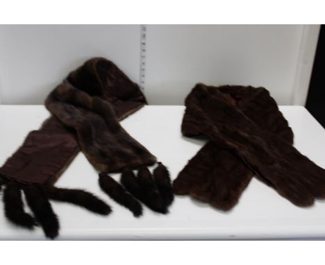 Two vintage fur stolls 