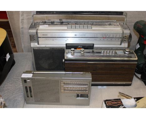 Three vintage radios (sold as seen) 