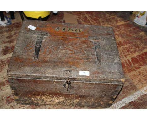 A vintage wooden storage box collection only 