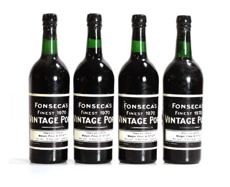 Fonseca, Vintage Port, 1970 (4)Condition ReportMinor scuffs to all capsules, one with light corrosion Ullage - All HS or bett