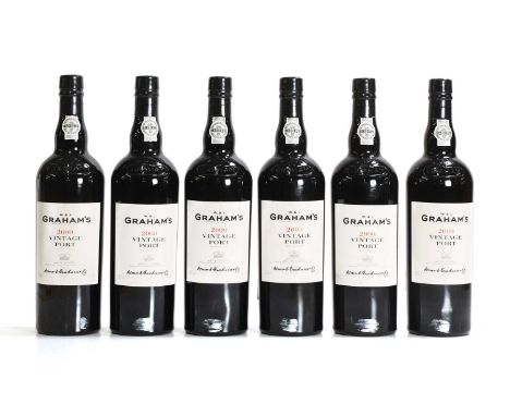 Grahams, Vintage Port, 2000 (6)Condition ReportMinor scuffs to capsules and light marks to labelsUllage : Glass too dark to c