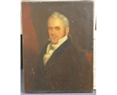 19th century English Schooloil on canvas,Portrait of John F.W. Herschel,inscribed and dated 1879 verso,70 x 53cm, unframed