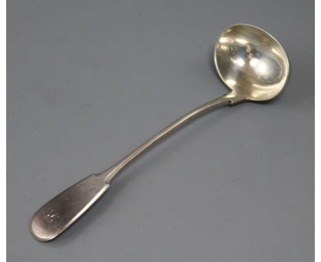 An early 19th century Aberdeen silver sauce ladle by William Jamieson.
