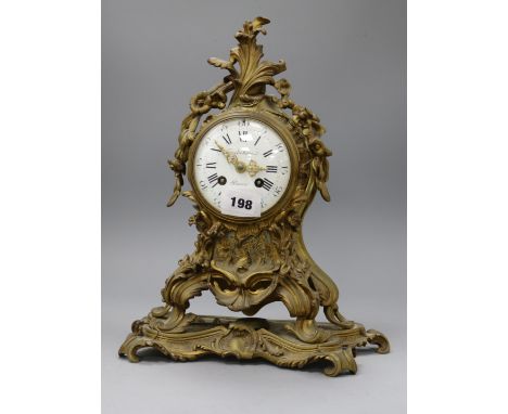 A Boudebine of Paris ormolu mantel clock height 35cm