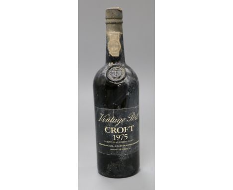 Five bottles of Croft vintage port, 1975