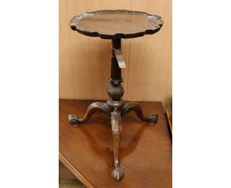 A Chippendale revival mahogany tripod table Width of base 46cm