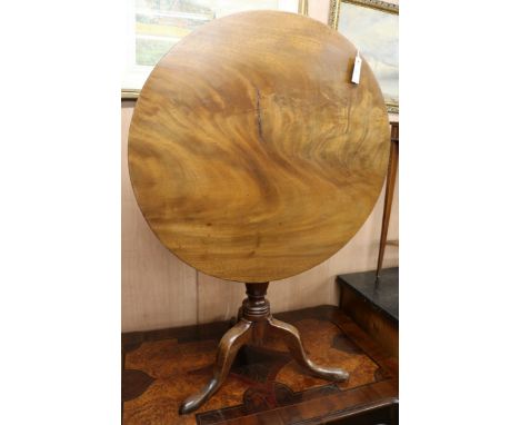 A Georgian mahogany tilt top tripod table W.77.5cm