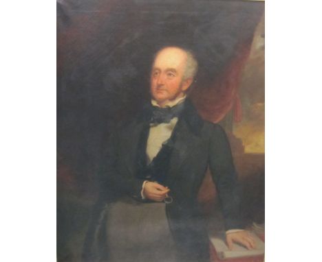 ATTRIBUTED TO ALEXANDER RIPPINGILLE (c.1796-1858)Portrait of John Wood II of Brownhills, three-quarter length, wearing black 