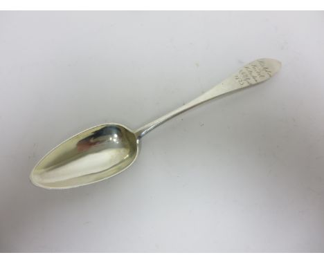 A 19th Century Continental silver Table Spoon, a small Georgian Berry Spoon, London 1798, sundry Coffee and Teaspoons, Tea St