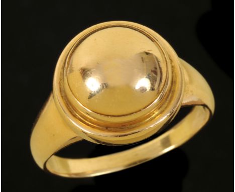 A Georg Jensen Dome Ring in 18ct gold, ring size R