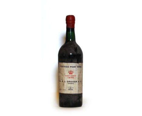 Grahams, Vintage Port, 1970, one bottleCondition report: LN