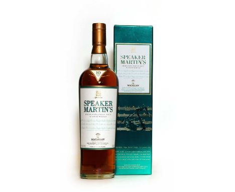 Macallan, Speaker Martins Single Highland Malt Whisky, 10 Years Old, 40% vol., 700ml, one bottle (boxed) This rare bottling w