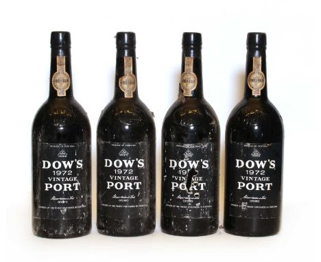 Dows, Vintage Port, 1972, four bottles (one label lacking vintage)Condition report: All LN